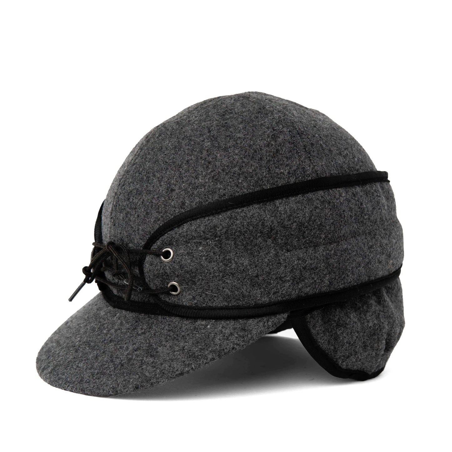CLASSIC WOOL BLEND RAILROAD HAT- CHARCOAL