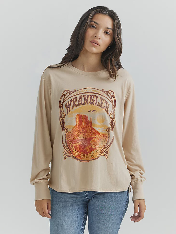 LADIES WRANGLER RELAXED LONG SLEEVE SHIRT