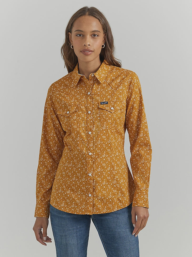 LADIES WRANGLER ALL OCCASION YELLOW SHIRT