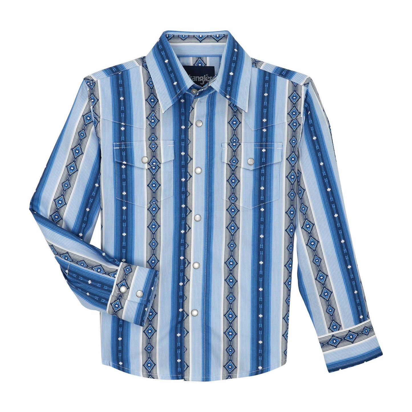 BOYS BLUE AZTEC SHIRT