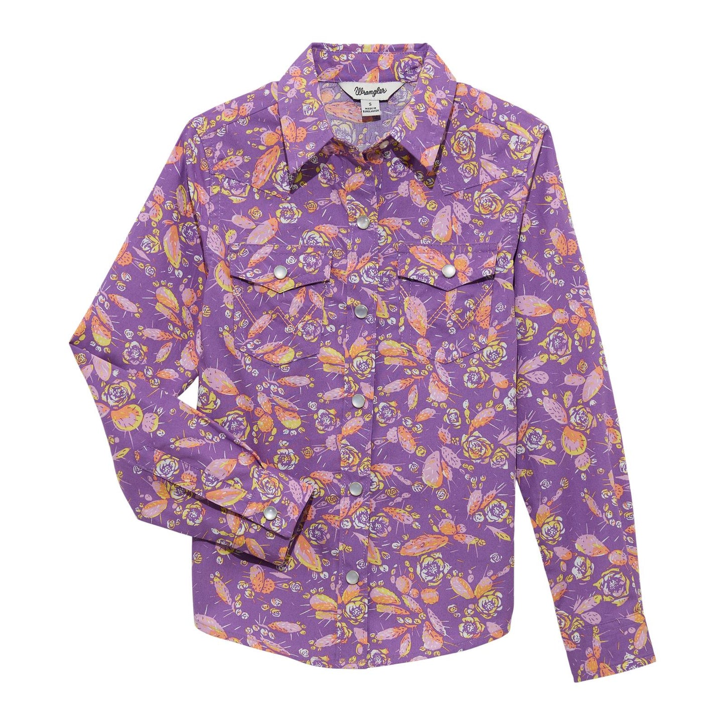 WRANGLER GIRLS PURPLE WESTERN SHIRT