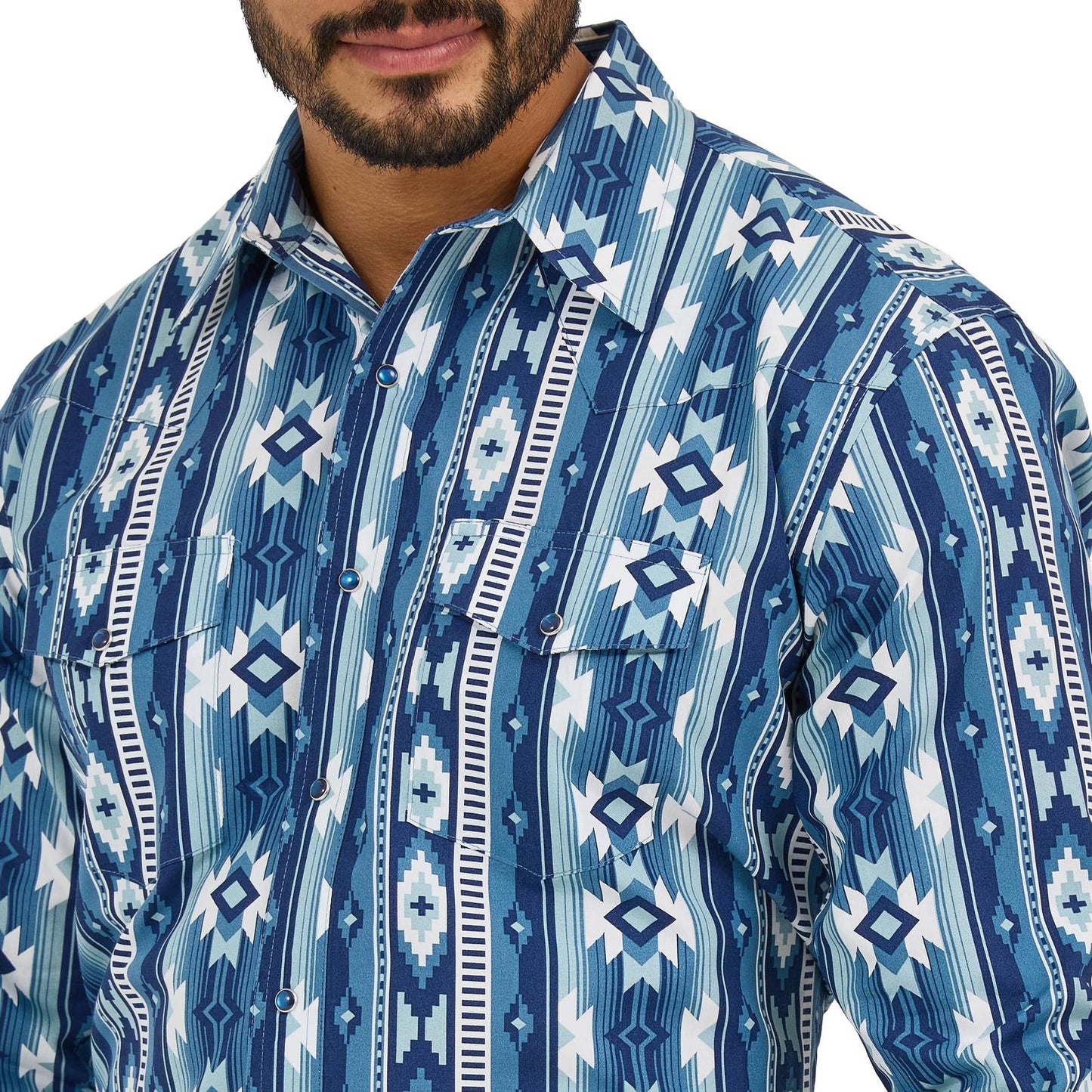MENS BLUE CHECOTAH SHIRT