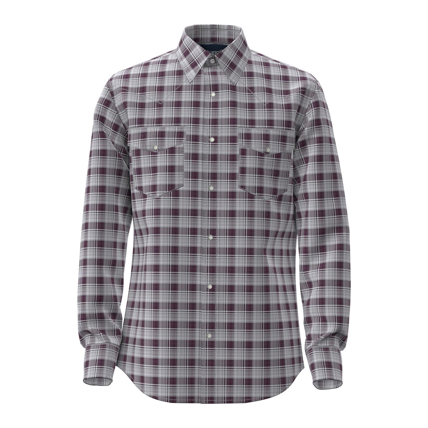 MENS WRANGLER WRINKLE RESIST BURGANDY SHIRT