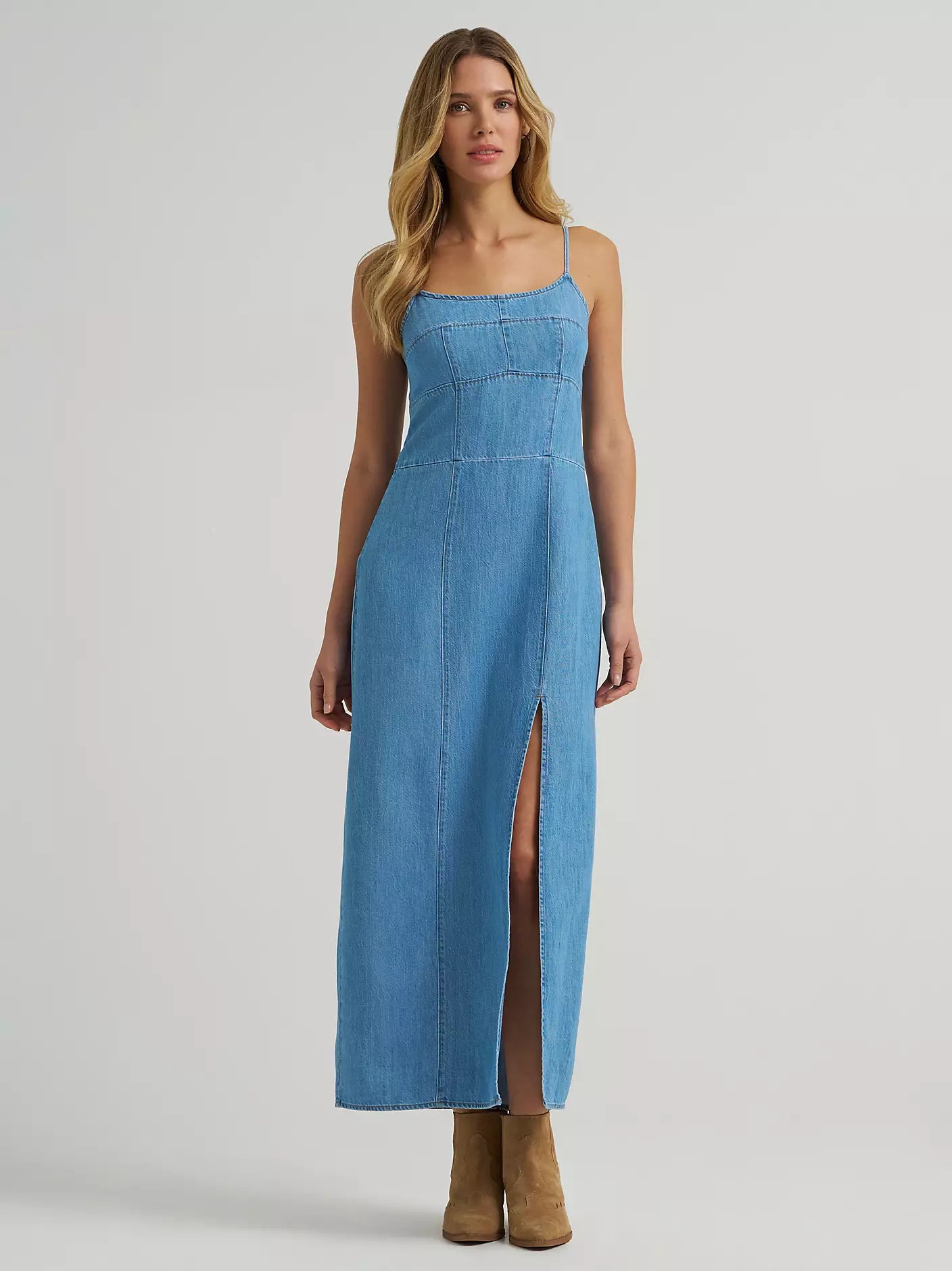 LADIES WRANGLER DENIM MAXI DRESS
