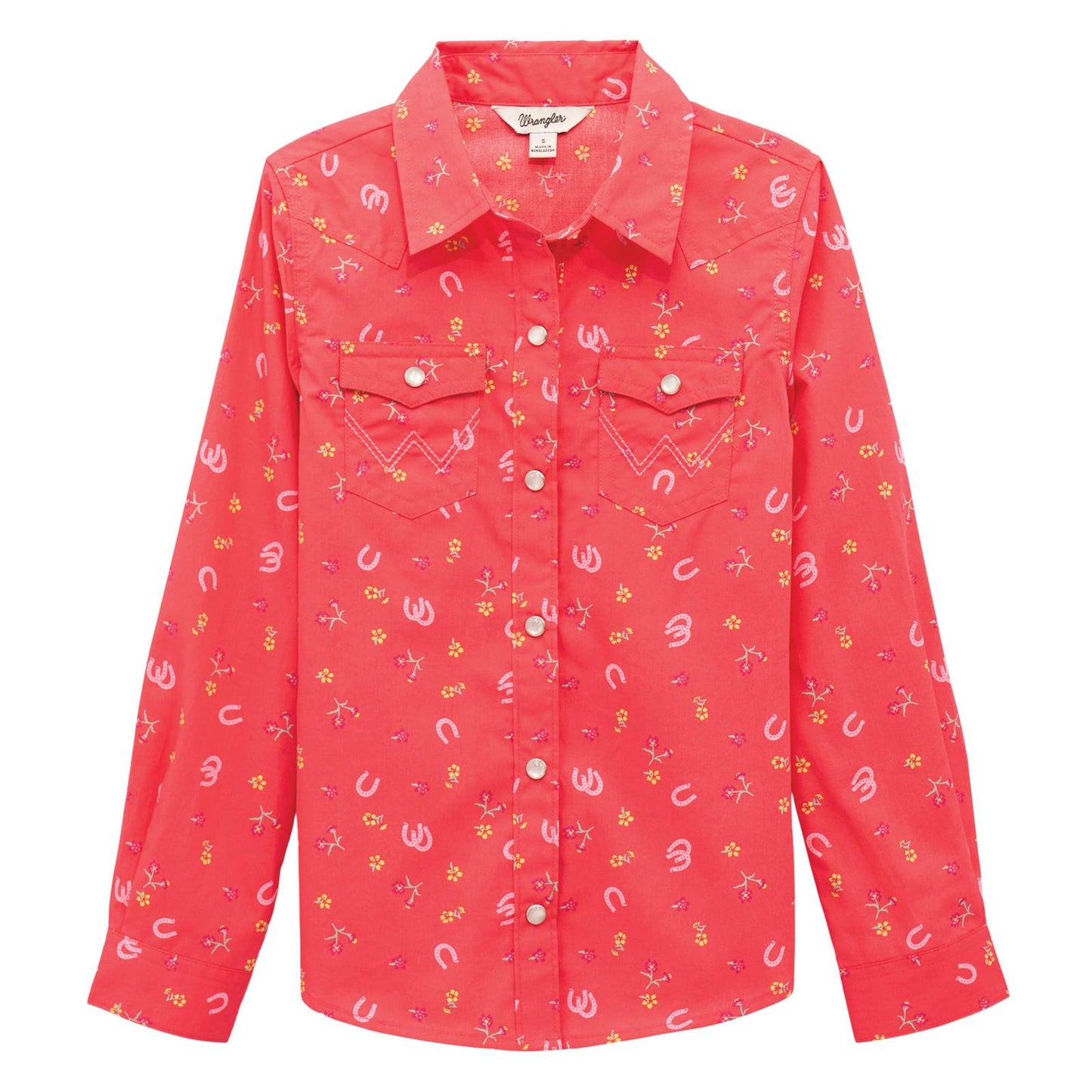 GIRLS PINK WESTERN SHIRT