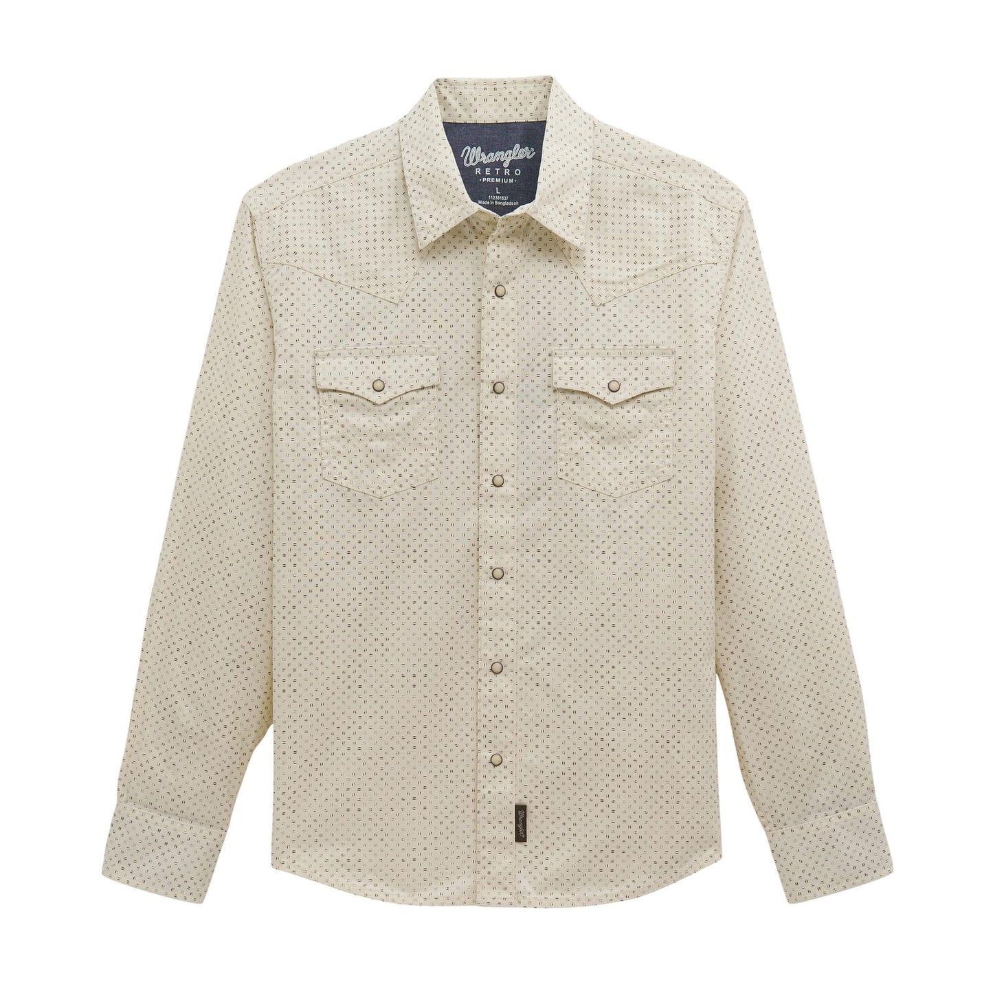 MENS WRANGLER RETRO CREAM SHIRT