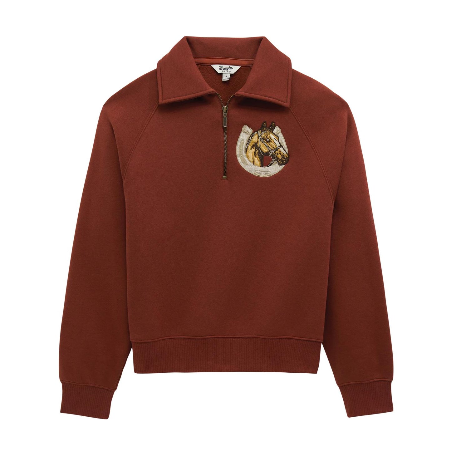 LADIES WRANGLER RED QUARTER ZIP