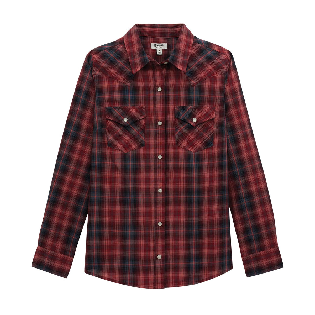 LADIES WRANGLER RED PLAID SHIRT