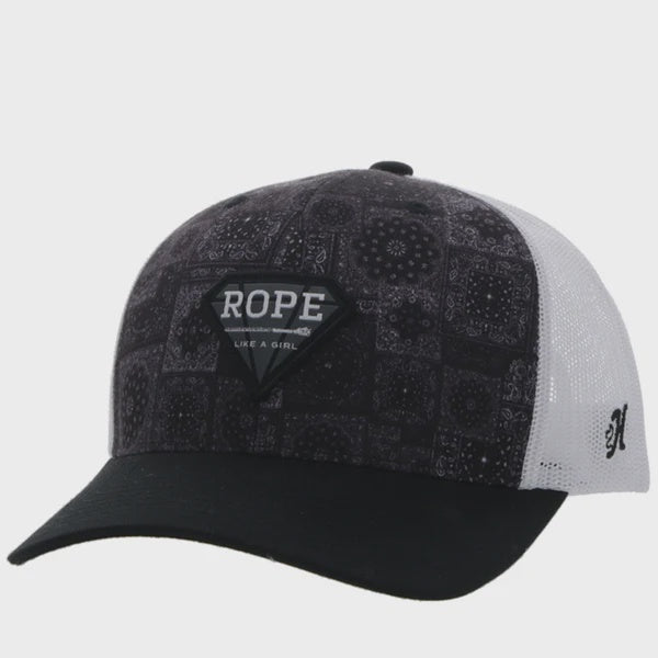 HOOEY BLACK/WHITE BANDANA BALLCAP