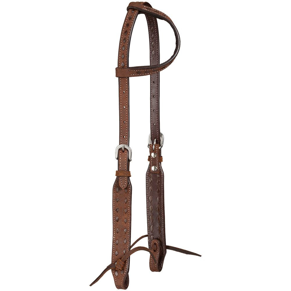 BROWN BUCKSTITCH SINGLE EAR HEADSTALL