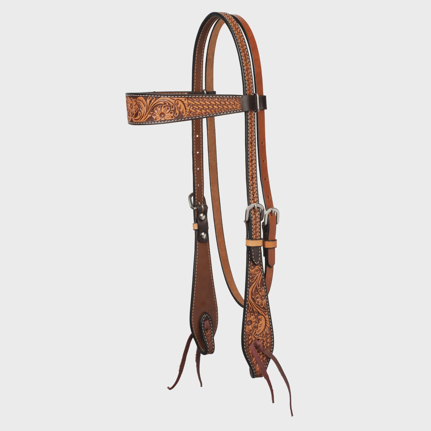 WEAVER FLOWER TOOLED BROWBAND HEADSTALL