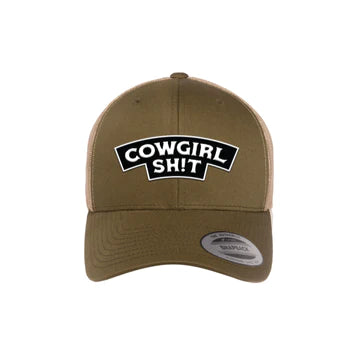 COWBOY SH*T  - Cowgirl Banner Hat Brown/Tan