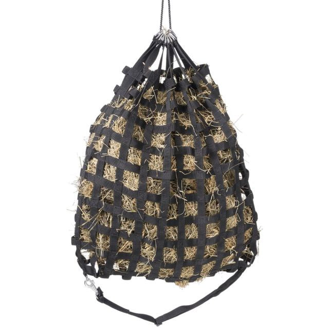 SLOW FEED HAY BAG W/ DRAWSTRING TOP- 1" WEB