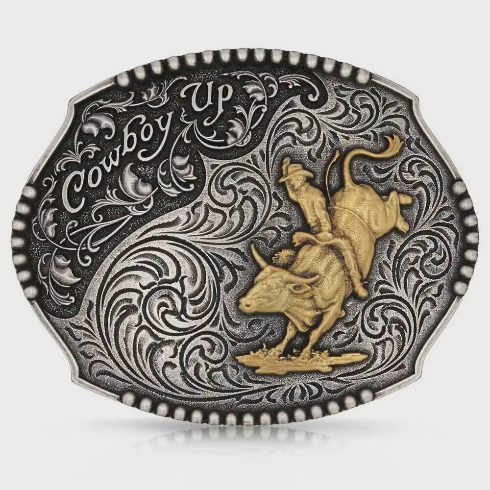 ATTITUDE COWBOY UP BULLRIDER BUCKLE