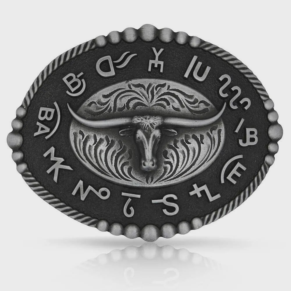 ATTITUDE BRANDED LONGHORN BUCKLE