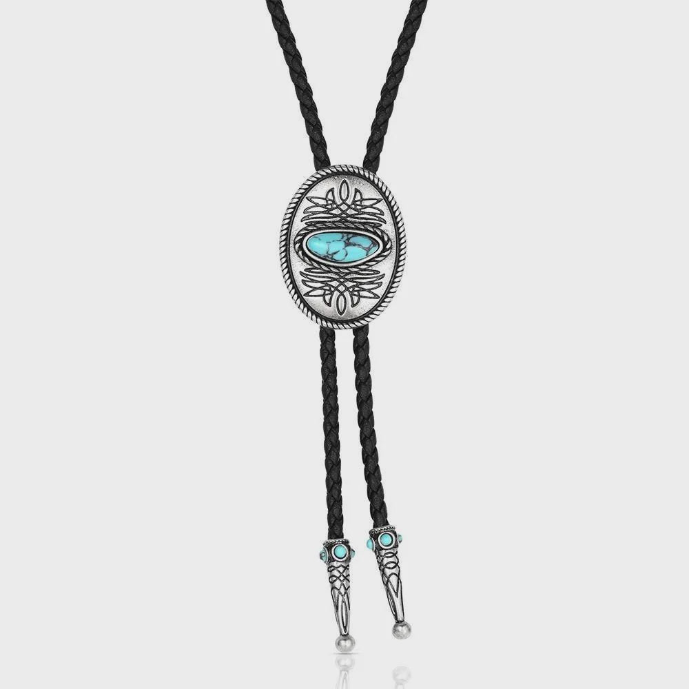 TURQUOISE BOOTSTITCH BOLO TIE