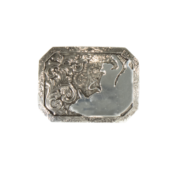 CRUMRINE RECTANGLE FLORAL BUCKLE