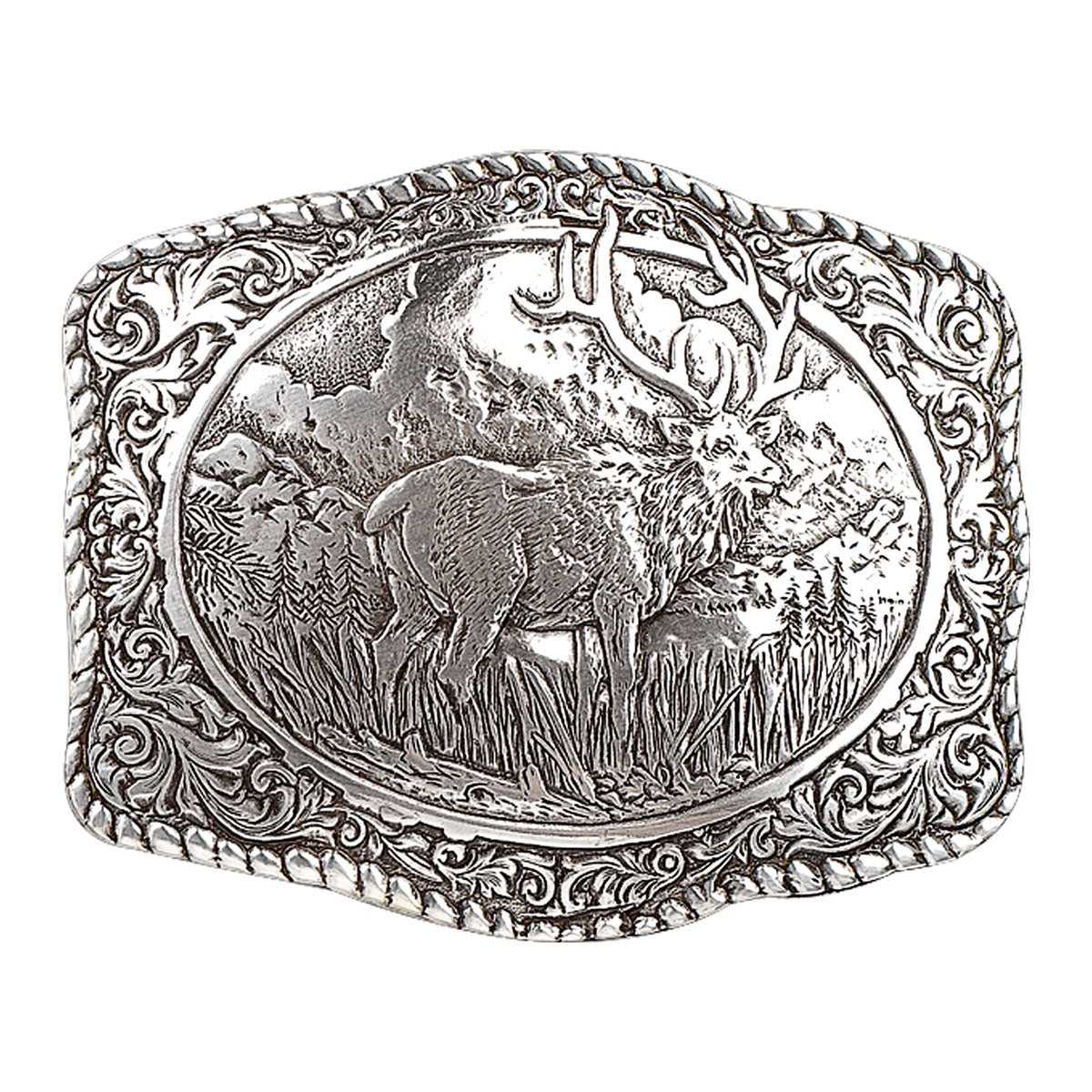 CRUMRINE VINTAGE ELK BUCKLE