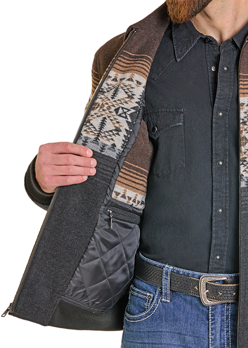 MENS PANHANDLE AZTEC BOMBER JACKET