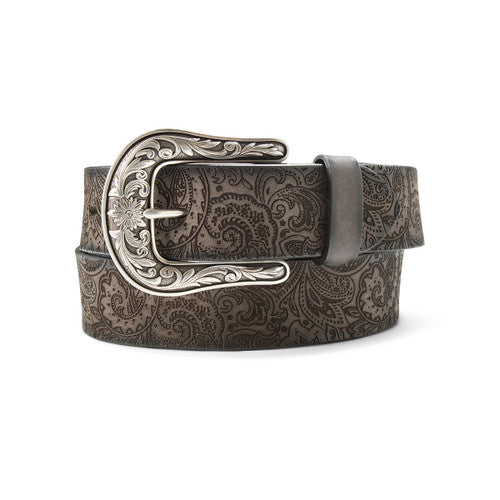 LADIES ARIAT BLACK PAISLEY BELT