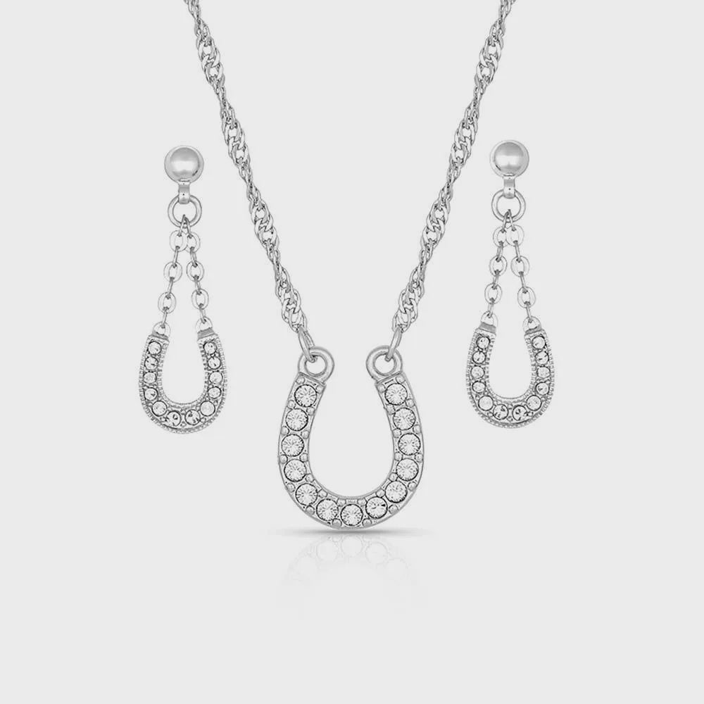 CRYSTAL CLEAR LUCKY HORSESHOE SET