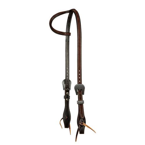 PROFESSIONALS CHOICE CHOCOLATE ONE EAR ROUGHOUT HEADSTALL