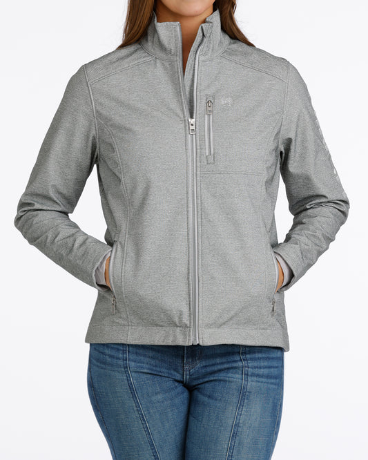 LADIES BONDED SOFTSHELL JACKET- GREY