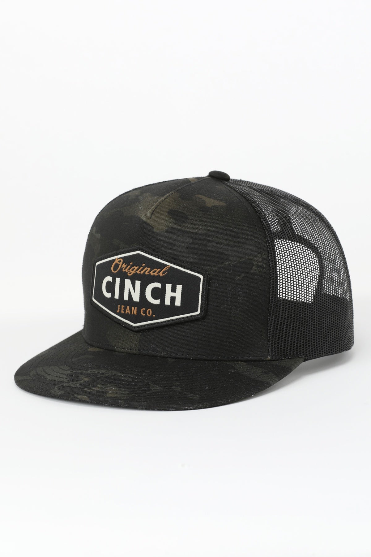 CAMO "CINCH" TRUCKER HAT