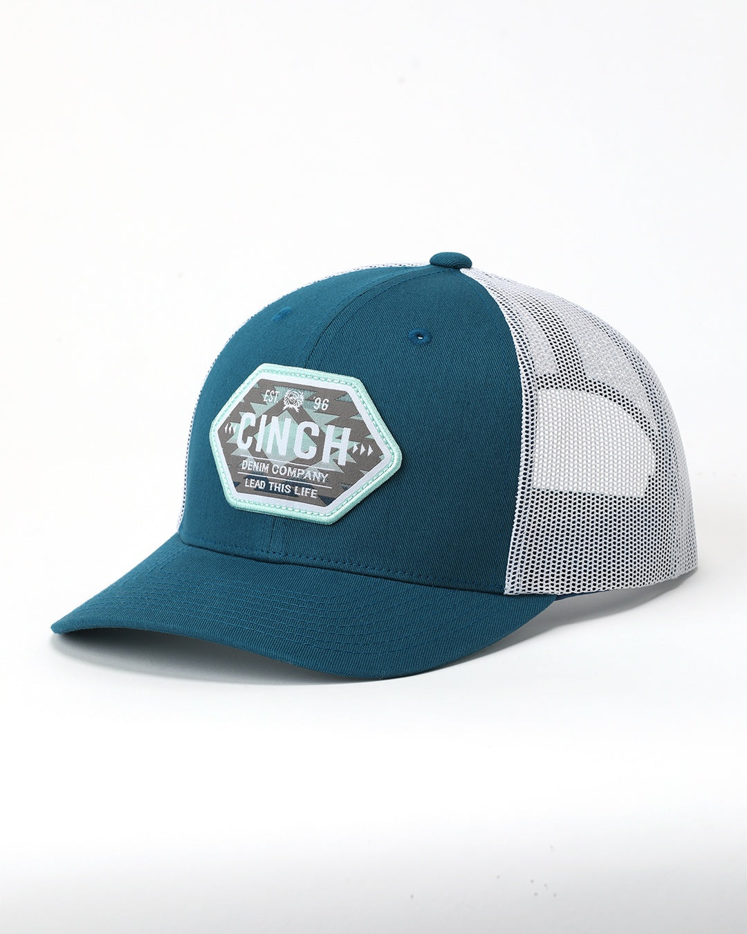 BLUE AZTEC "CINCH" TRUCKER CAP