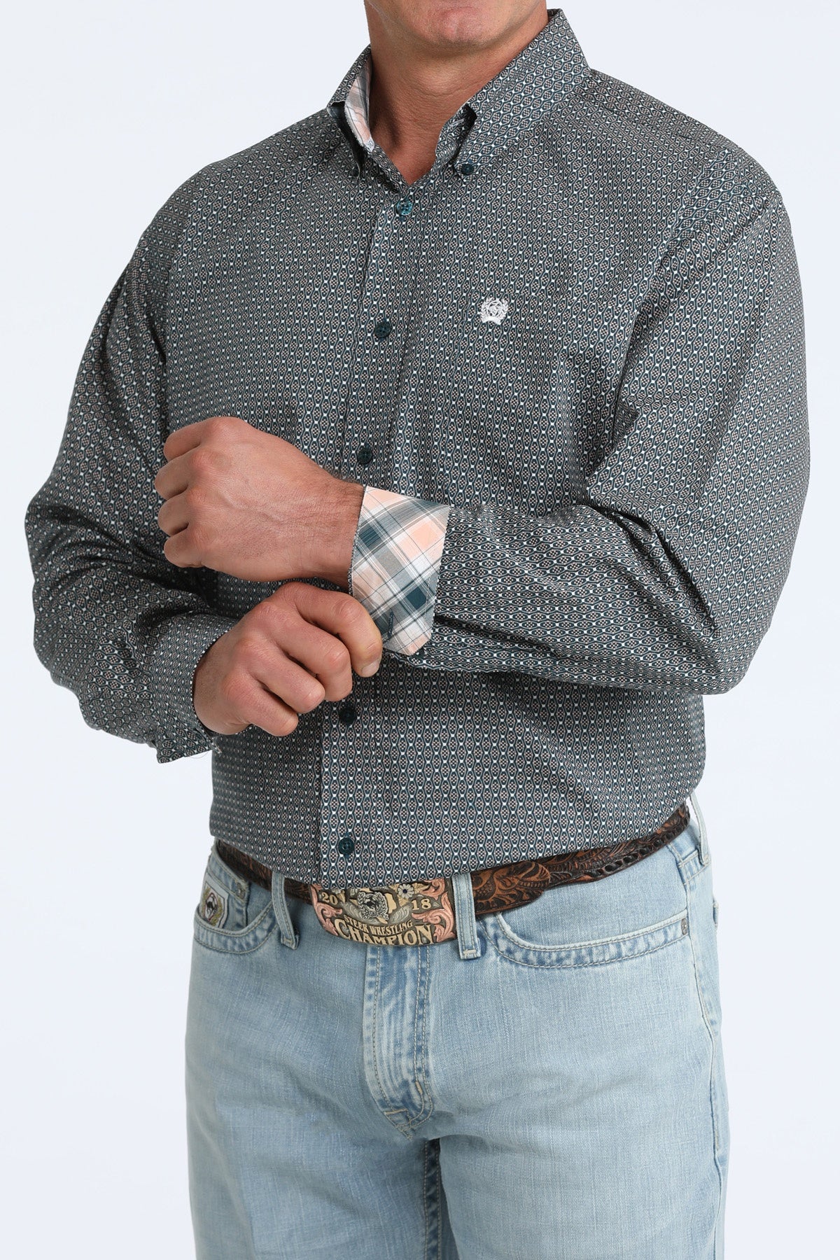 MENS CLASSIC FIT - TEAL PATTERN