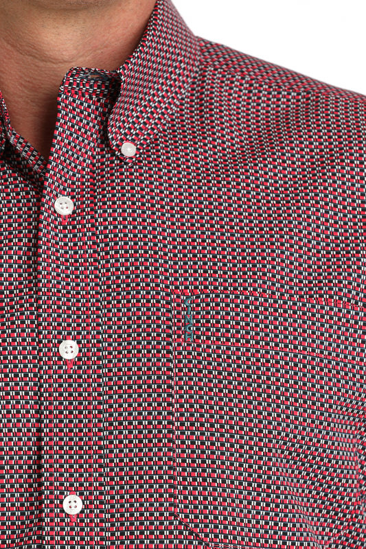 MENS MODERN FIT- RED PRINT