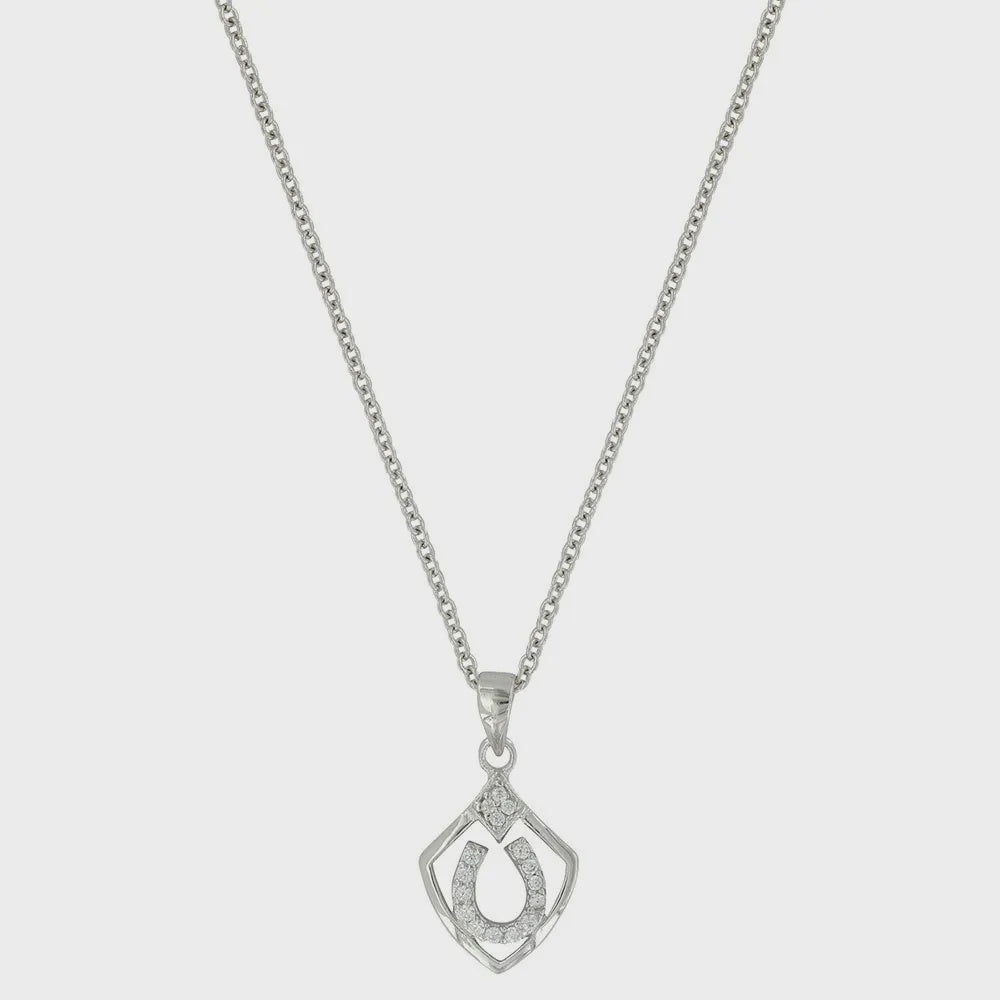 SHIELDED IN HORSESHOES NECKLACE