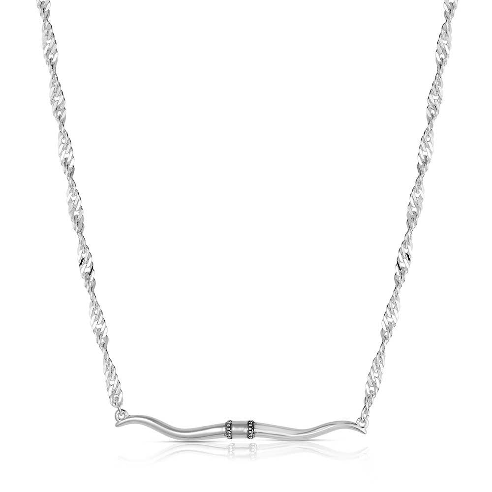 LONGHORN WITH TWIST CHAIN NECKLACE