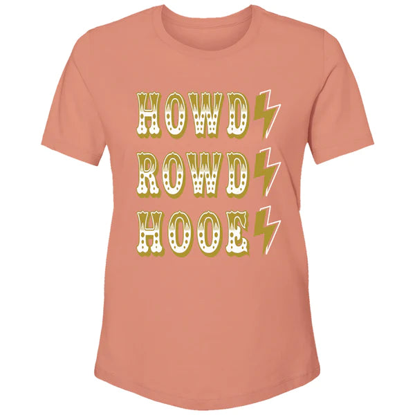 LADIES "HOWDY" TERRACOTTA TSHIRT- 20% OFF