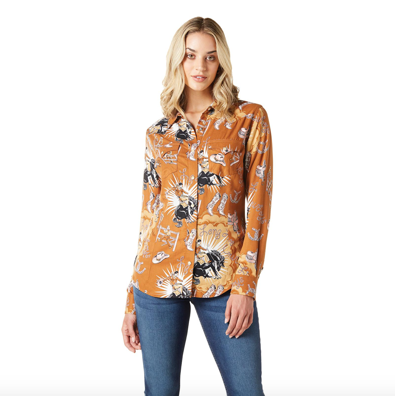 LADIES PUNCHY WESTERN SHIRT -40% OFF