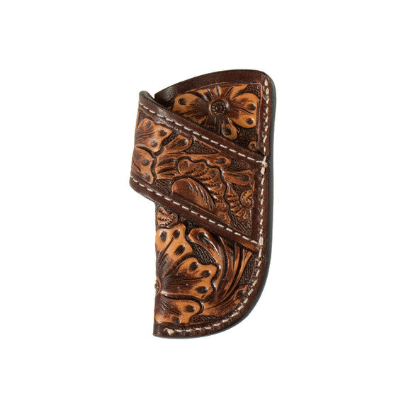 NOCONA BROWN FLORAL TOOLED KNIFE SHEATH