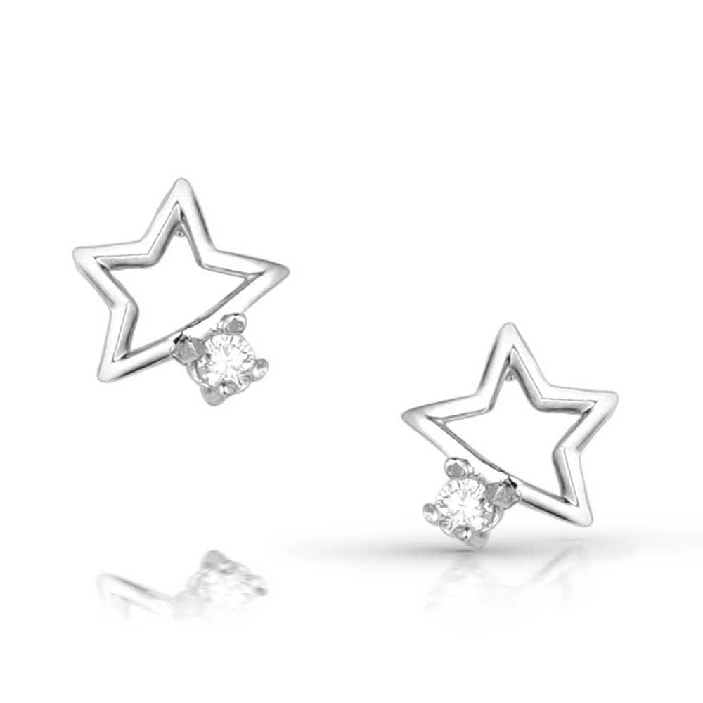 SINGLE STAR CRYSTAL EARRINGS