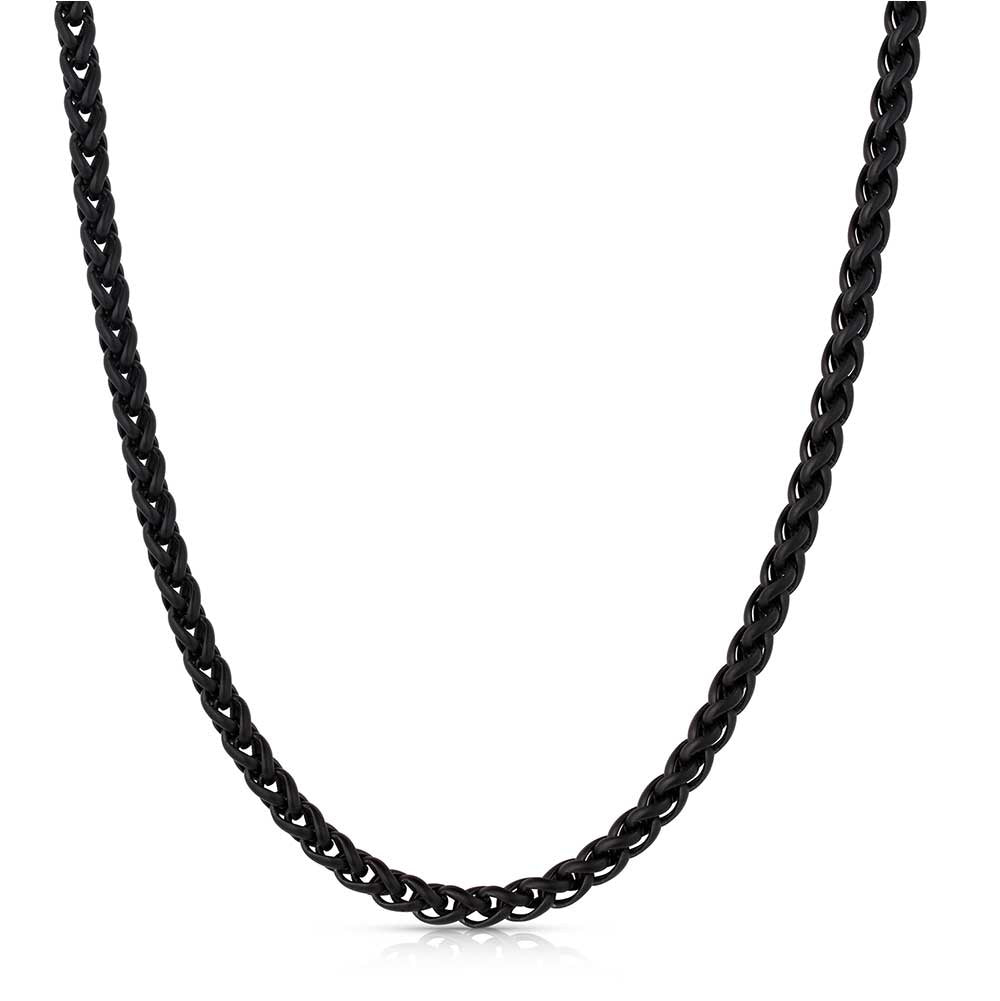 MENS BLACK WHEAT CHAIN