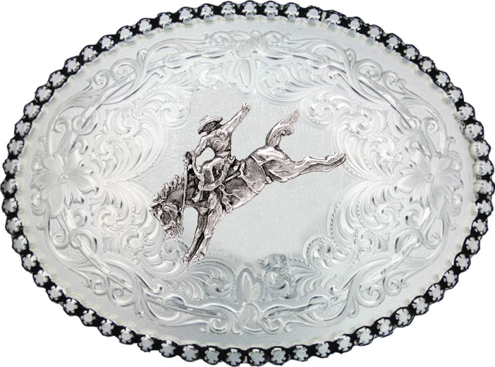 MONTANA ANTIQUED BUCKLE- SADDLE BRONC