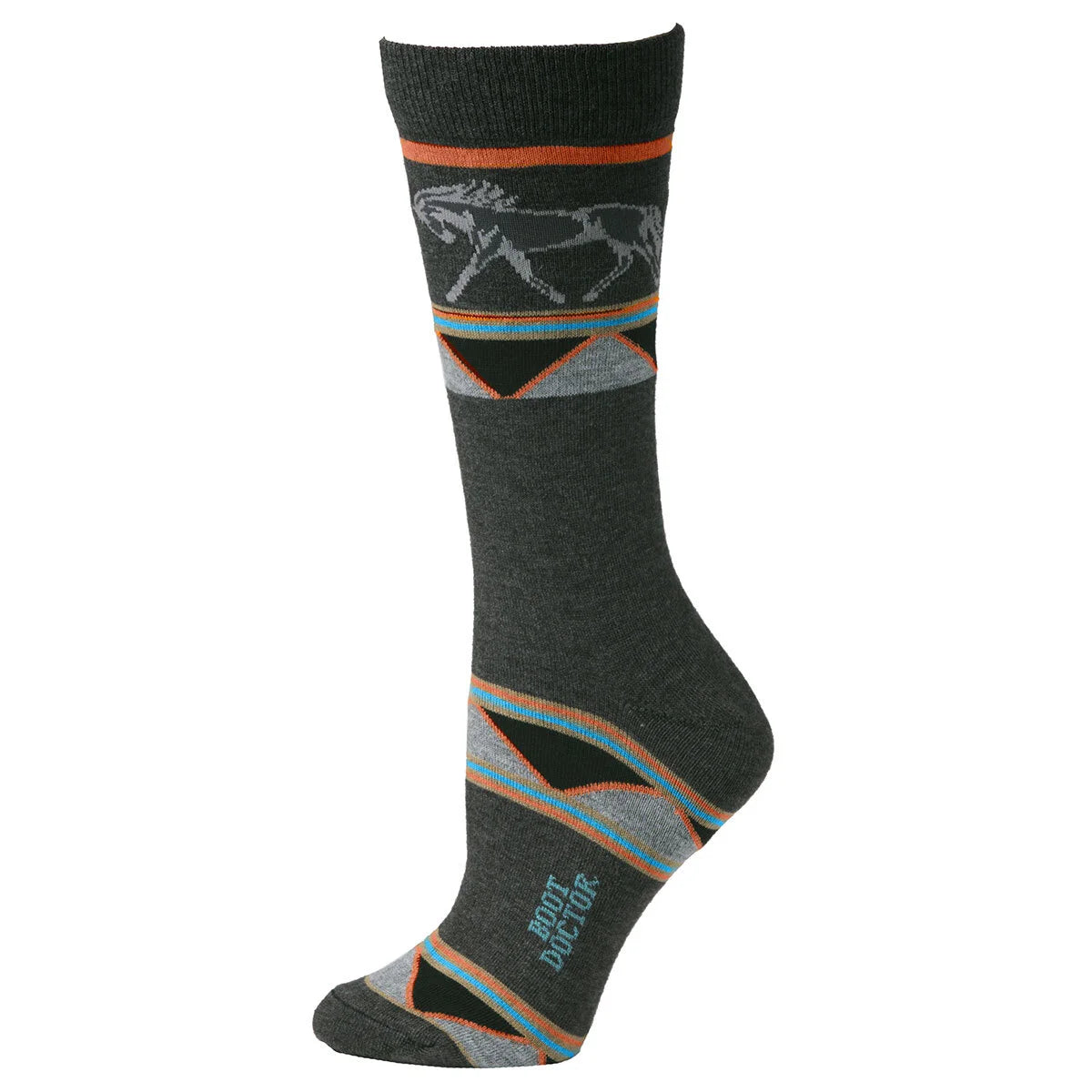 LADIES BOOT DOCTOR SOCKS- GREY AZTEC