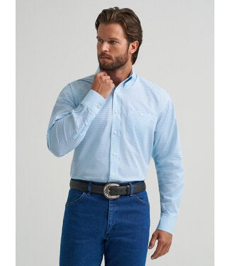 MENS WRANGLER BLUE SHIRT