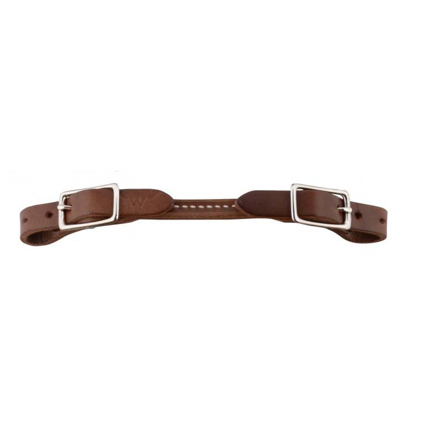 ROUNDED LEATHER CURB STRAP