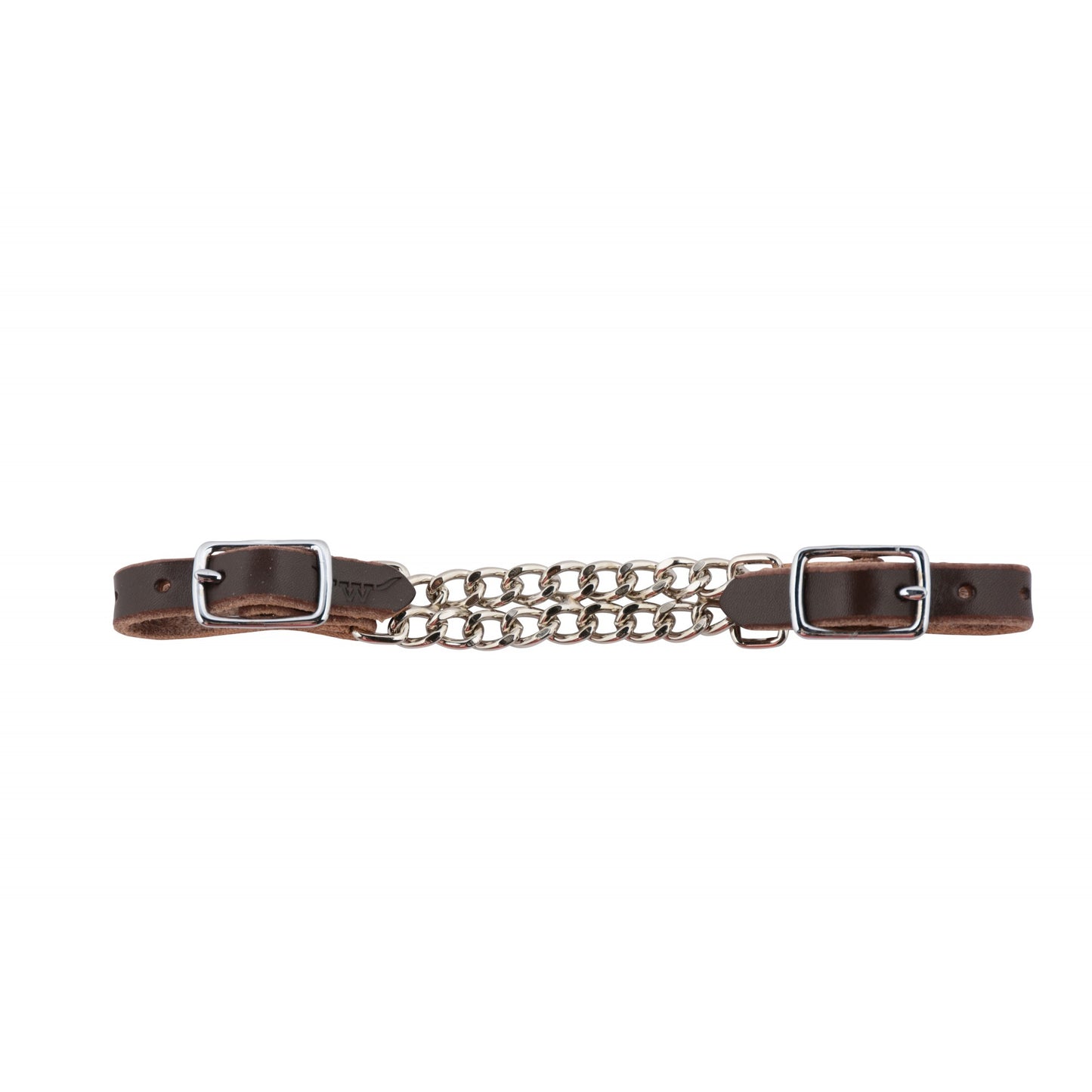 LEATHER DOUBLE CURB CHAIN