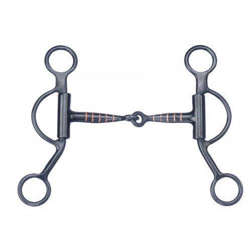 METALAB BLACK STEEL SHORT SHANK SNAFFLE BIT