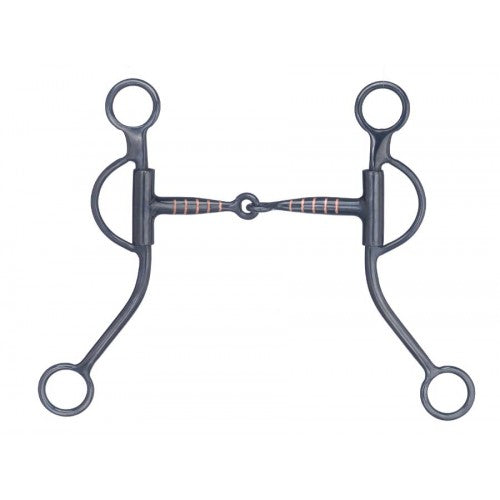 METALAB BLACK STEEL LONG SHANK SNAFFLE