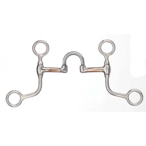 FRANCOIS GAUTHIER BRUSHED STAINLESS STEEL SHORT CHEEKED CORRECTION BIT