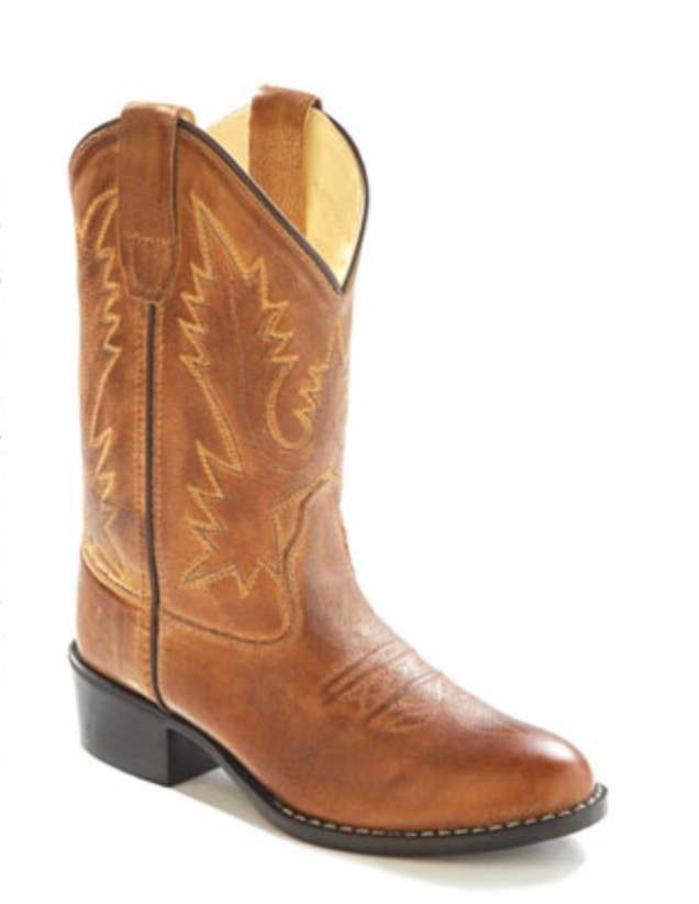 BROWN ROUND TOE KIDS BOOT