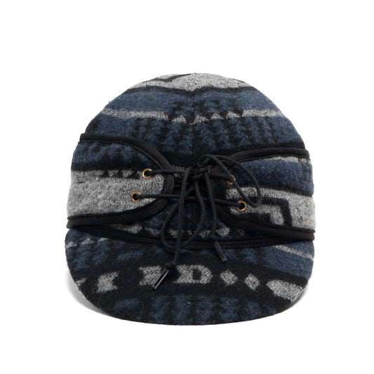 AZTEC WOOL BLEND RAILROAD HAT- NAVY MIX