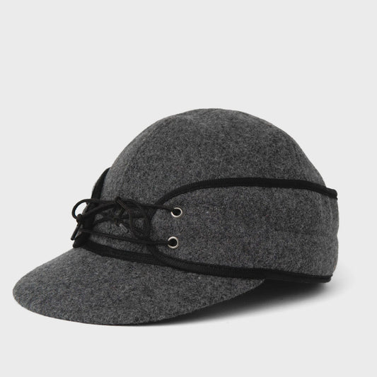 CLASSIC WOOL BLEND RAILROAD HAT- CHARCOAL