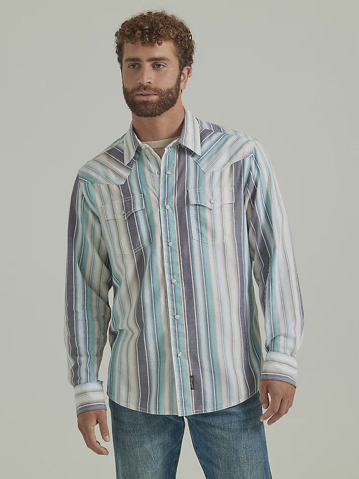 MENS RETRO SEAFOAM STRIPE SHIRT